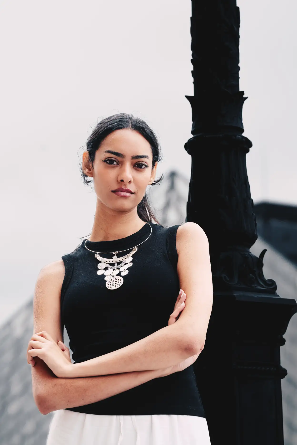 handcrafted egyptian kirdan inspired silver plated necklace