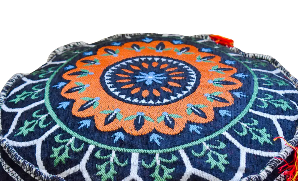 handcrafted bedouin poufs