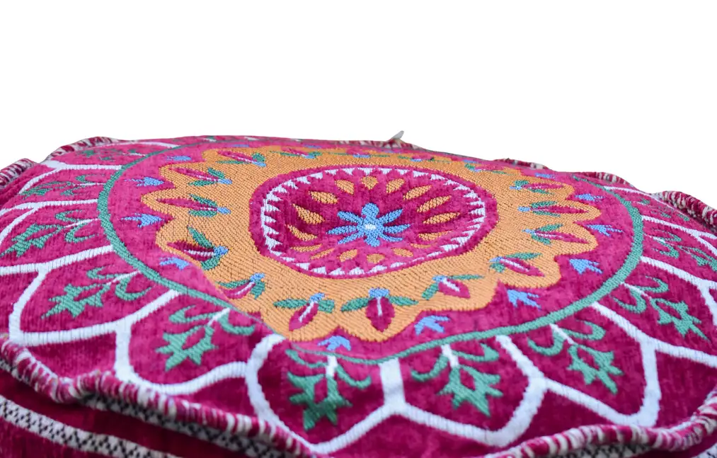 handcrafted bedouin poufs