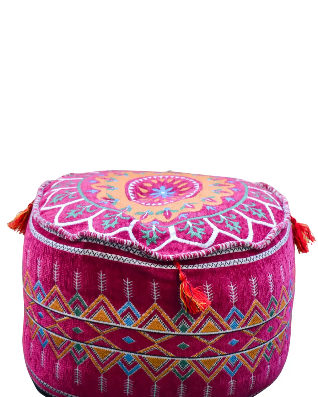 handcrafted bedouin poufs