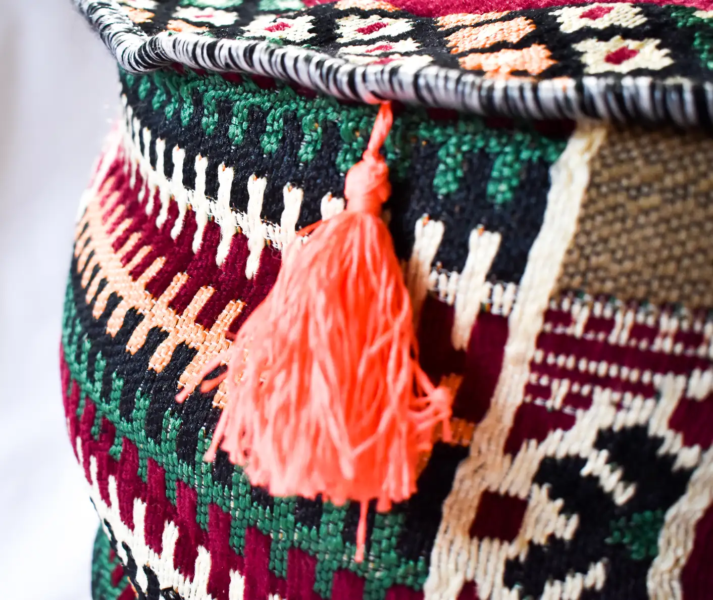 handcrafted bedouin poufs