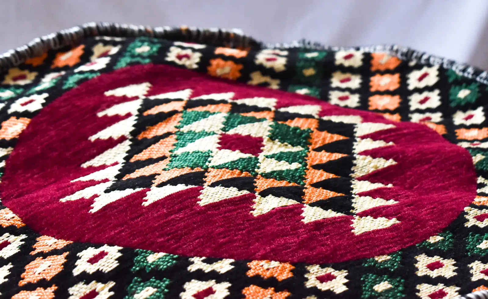 handcrafted bedouin poufs