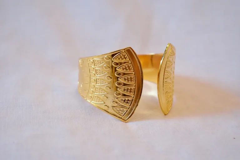 gold plated copper lotus bracelet